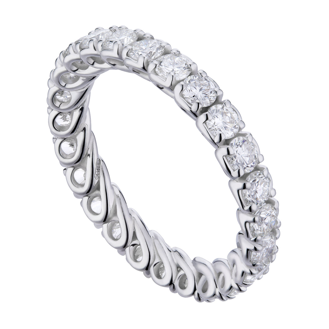 Anillo de dedo giroscópico lineal Golay amor infinito ct. 2.16 AET024200DI-17235110028