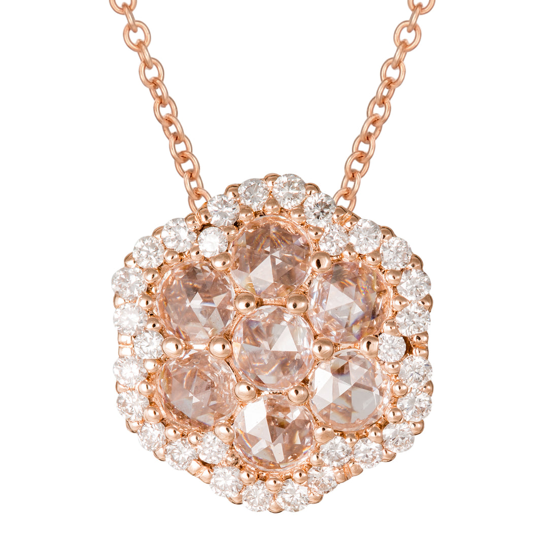 Golay flerstens diamantblommahalsband PPV007DI-20216000002