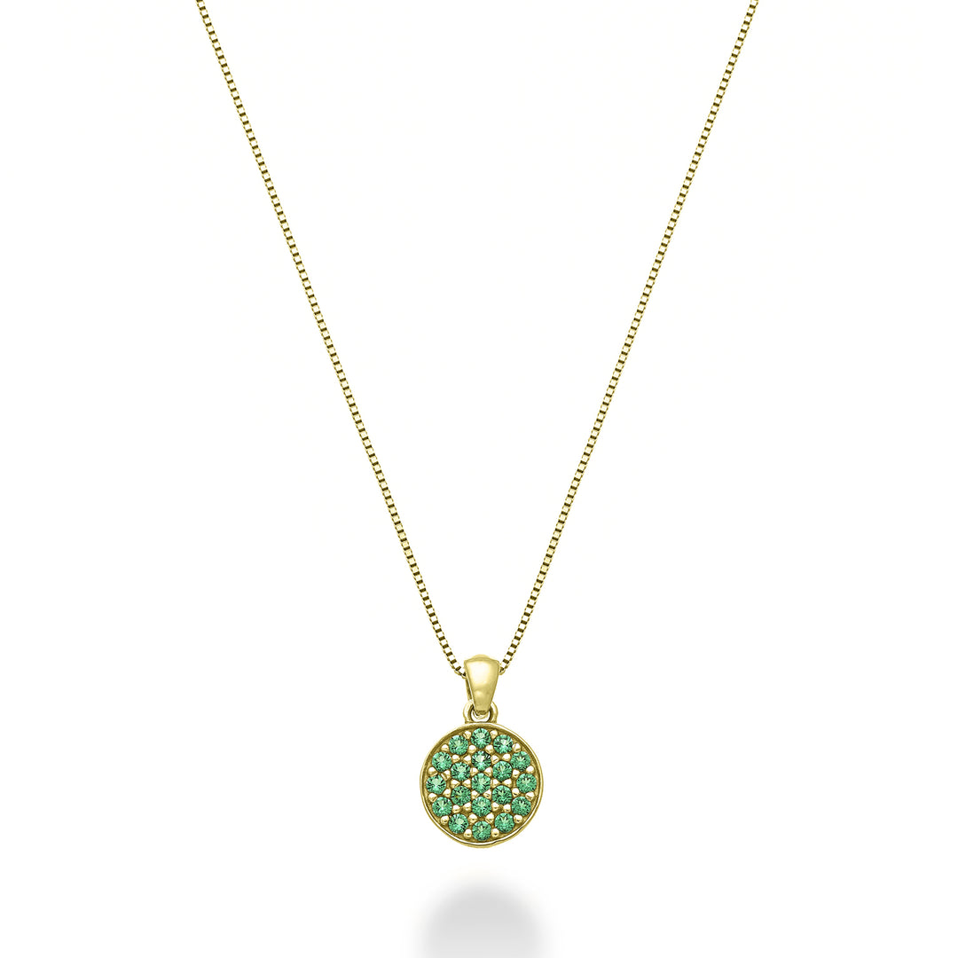Mikiko cl 18k esmeraldas redondas 0,09 ct oro amarillo MD5165O1SMR