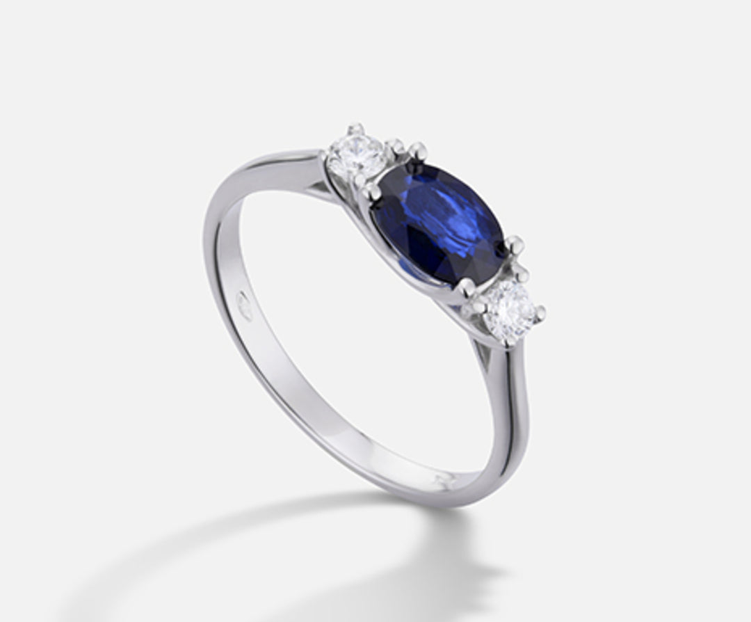 Mikiko an 18k zaffiro ovale 7x5 ct.0,80 dia ct.0,16 MA5113O4ZFD