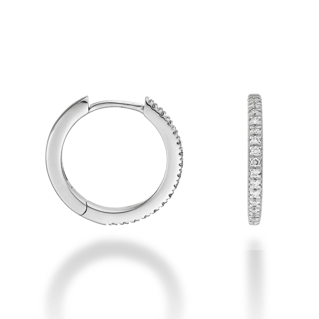 Nihama or 18k ct.0.16 size 4 white gold diam. east. 15mm NO5077O4BR016-4