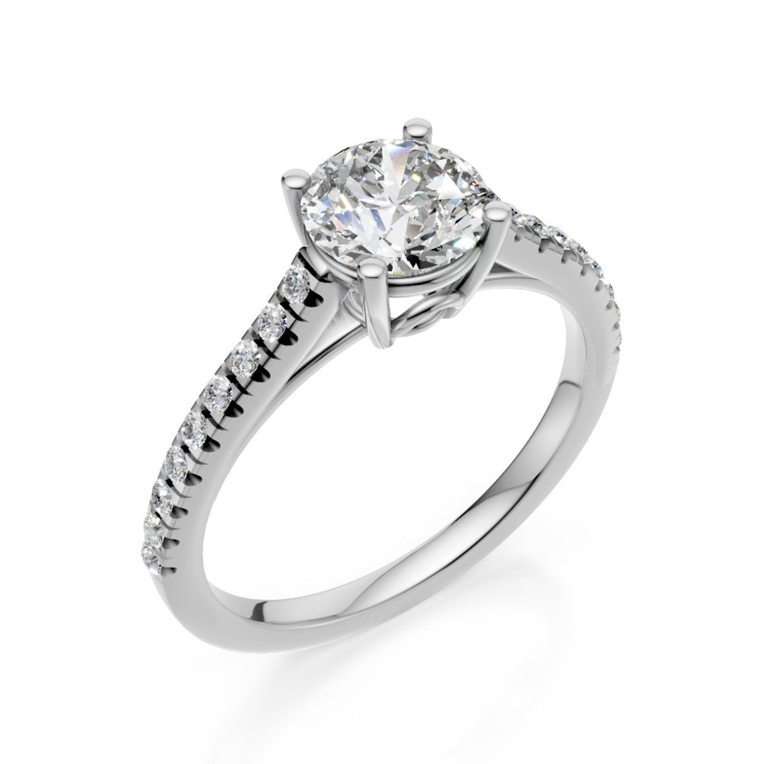 Nihama en 18kt solitaire lab g.d. ct. 1,12 cent. 0,95, spindel 0,17 NXD00AN018O4BI112