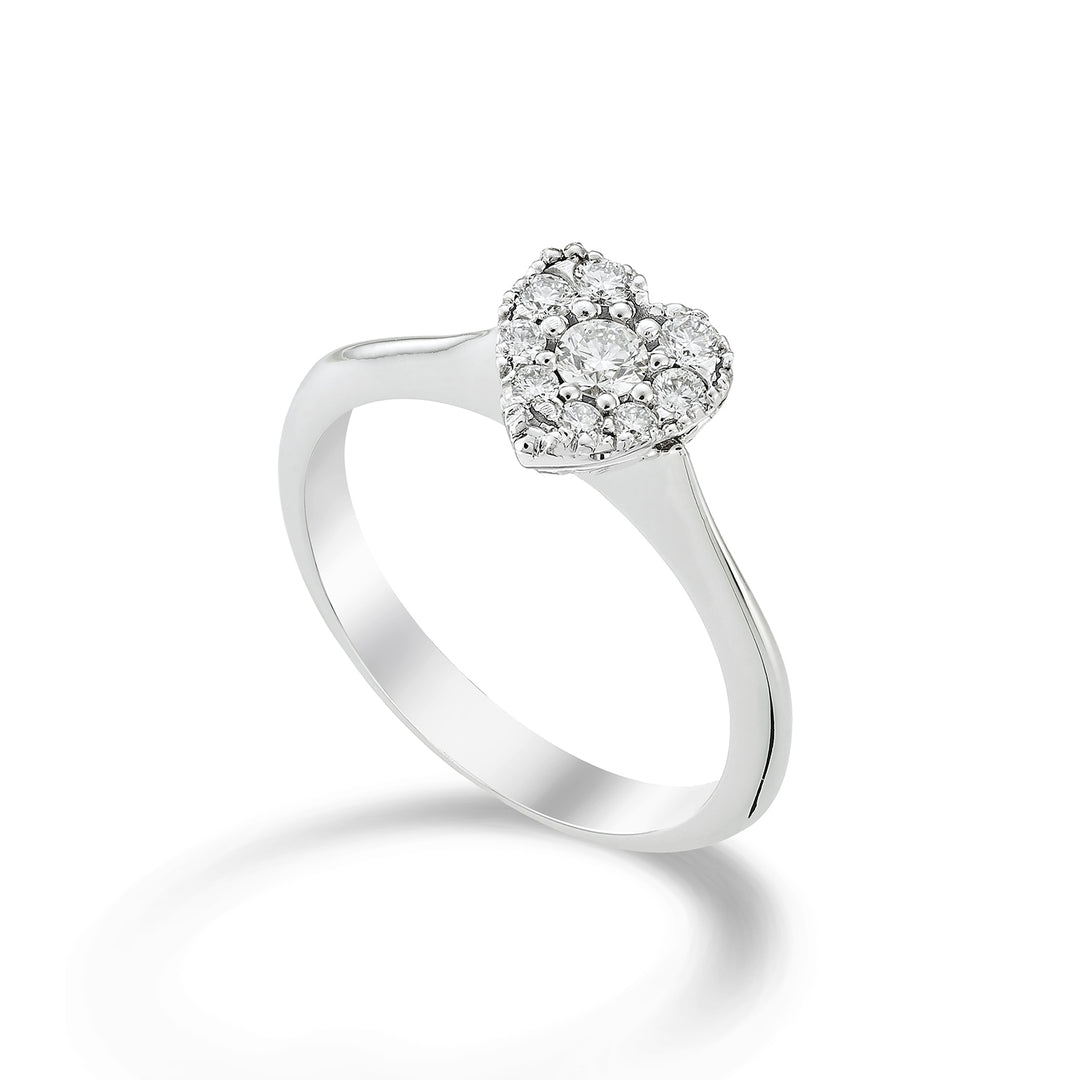 Bague Golay multi-pierres avec coeur central ct. 0.10 ACM001DI10-22350110023
