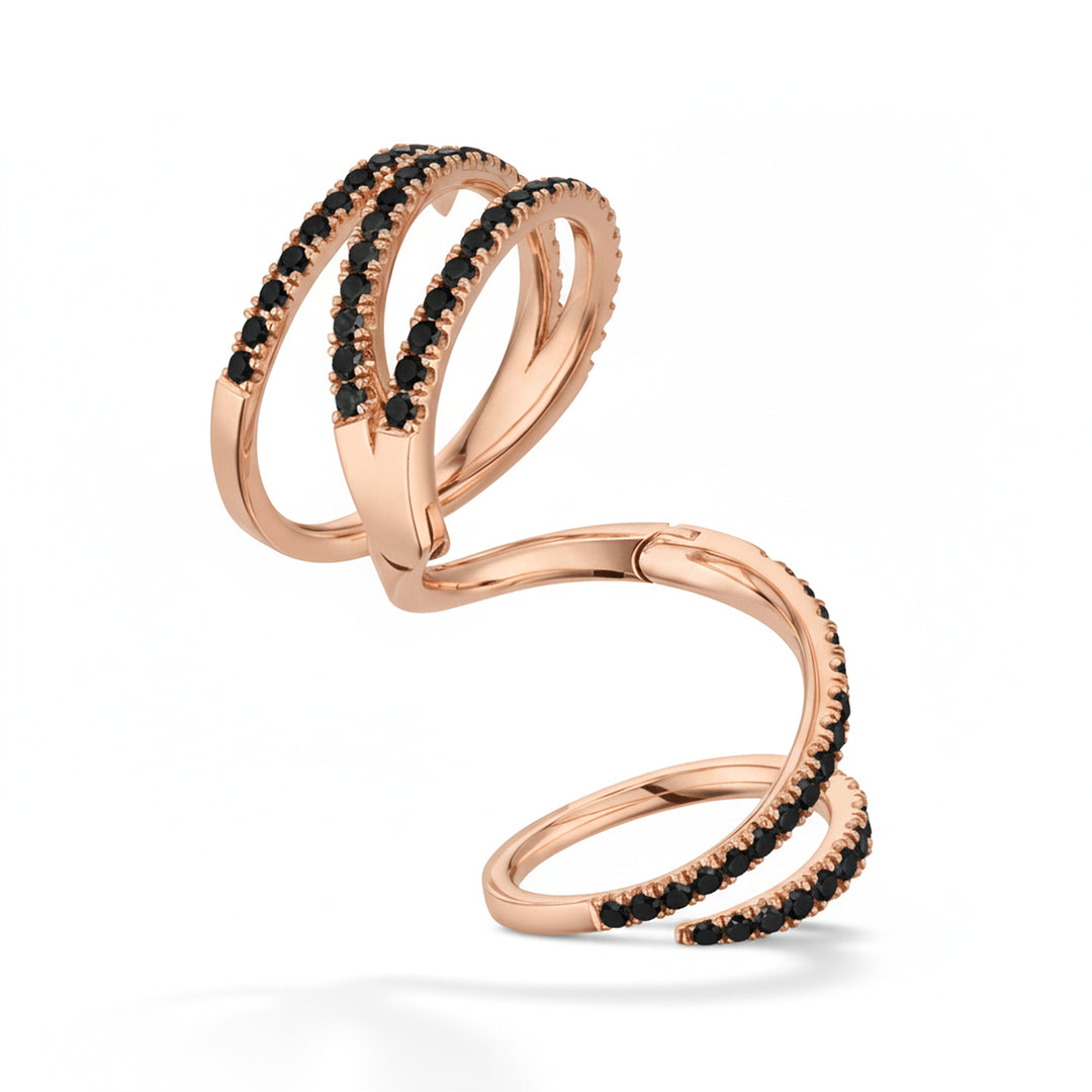 Bague serpent fantaisie Golay avec diamants noirs ASNAKE01BK-25323110082