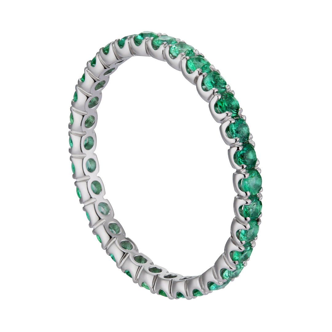 World Diamond Group anello girodito diam mm 2,10 mis 14 smeraldi AET011055SM-14