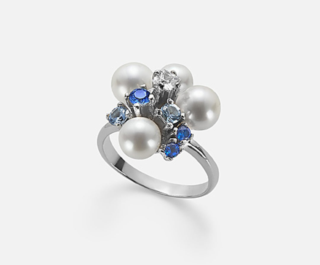 Nihama an ag925 fw 6/6,5 6,5/7 7/7,5 gem swarovski branco e azul NA7173A4LIGHT BLUE