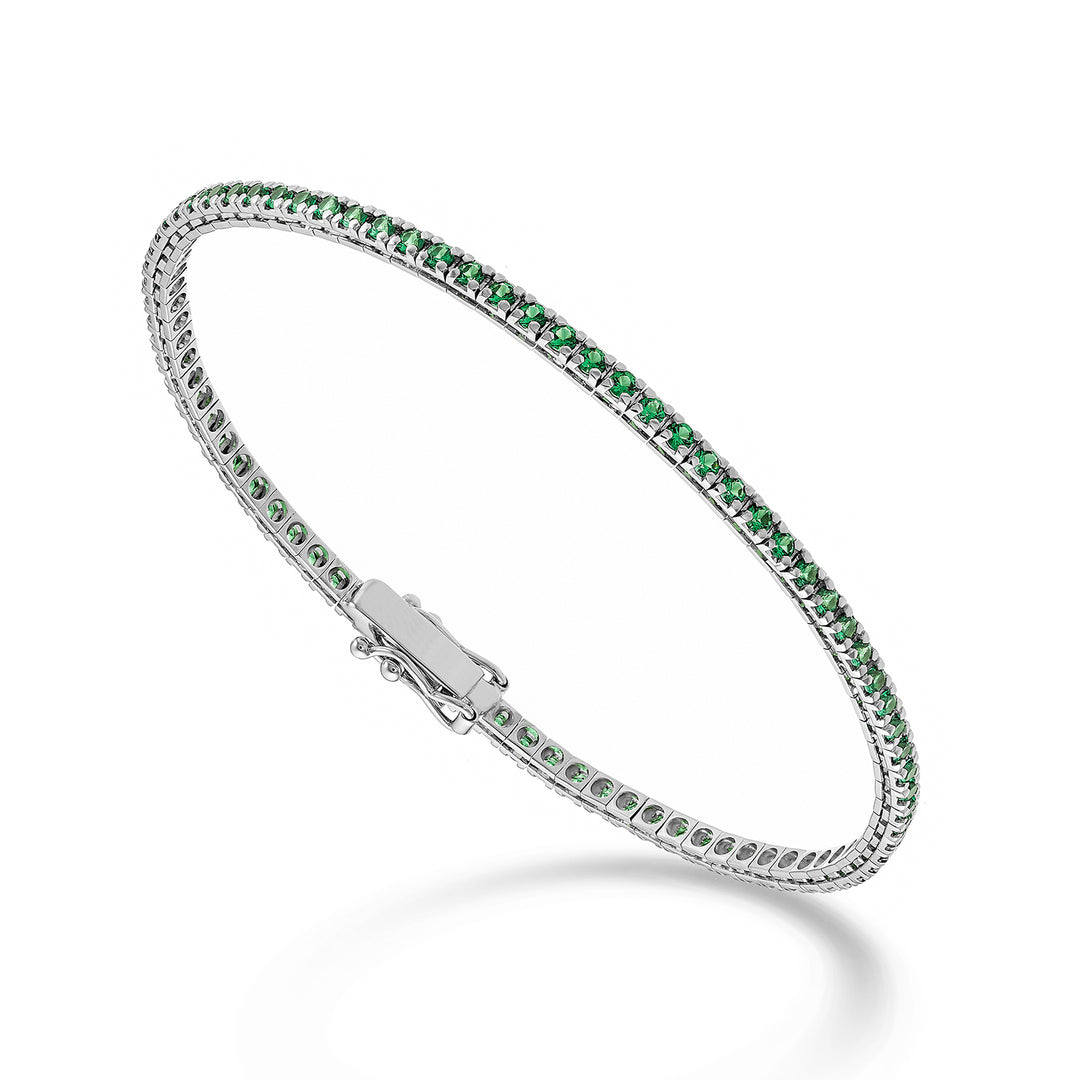 Nihama Br Tennis 18 Karat Smaragde ct. 1,70 cm.17,5-80 Blenden NBTQ220SMRO4