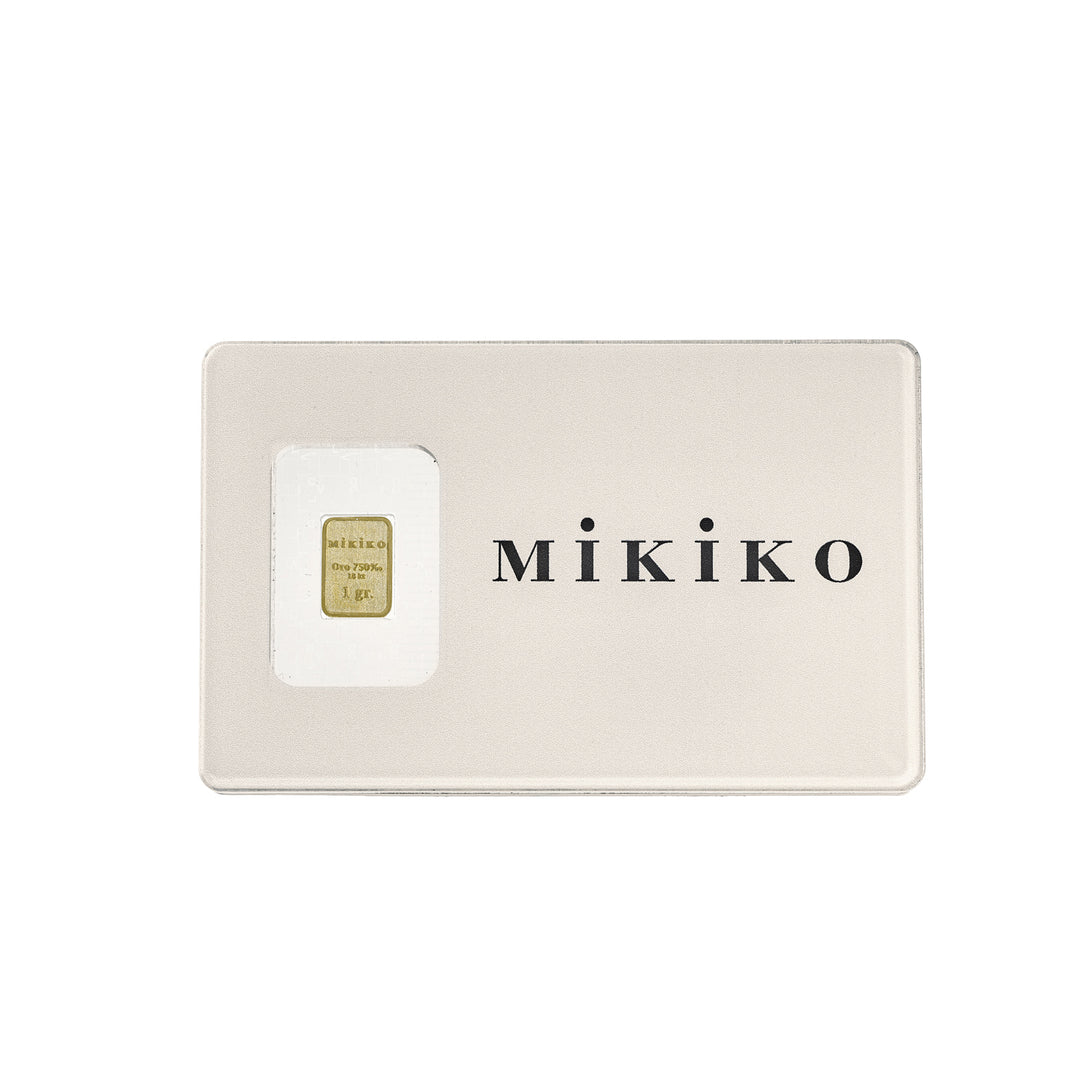Mikiko 플렉시글라스 BLTGOLD1G_MK로 만든 Mikiko 1g 18k 금괴 블리스터
