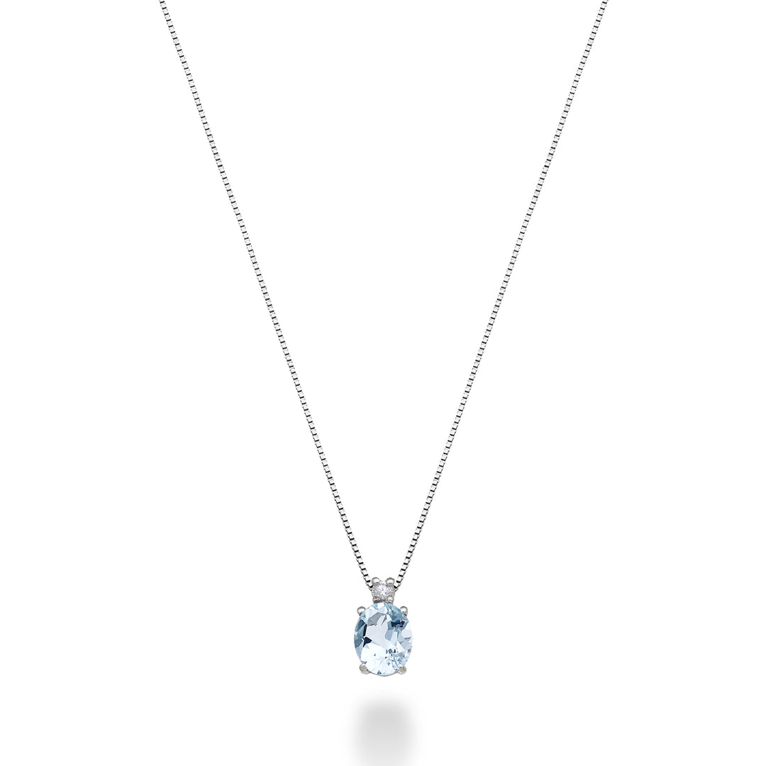 Mikiko cl 9k oval akuamarin 4x3 ct.0,14 çap. ct.0,01 MD5180R4AM