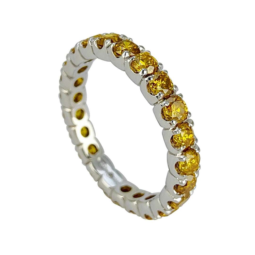 X-Diamond ring med diamanter lab dyrket fancy gul XDAET011150FY-11-24337110039
