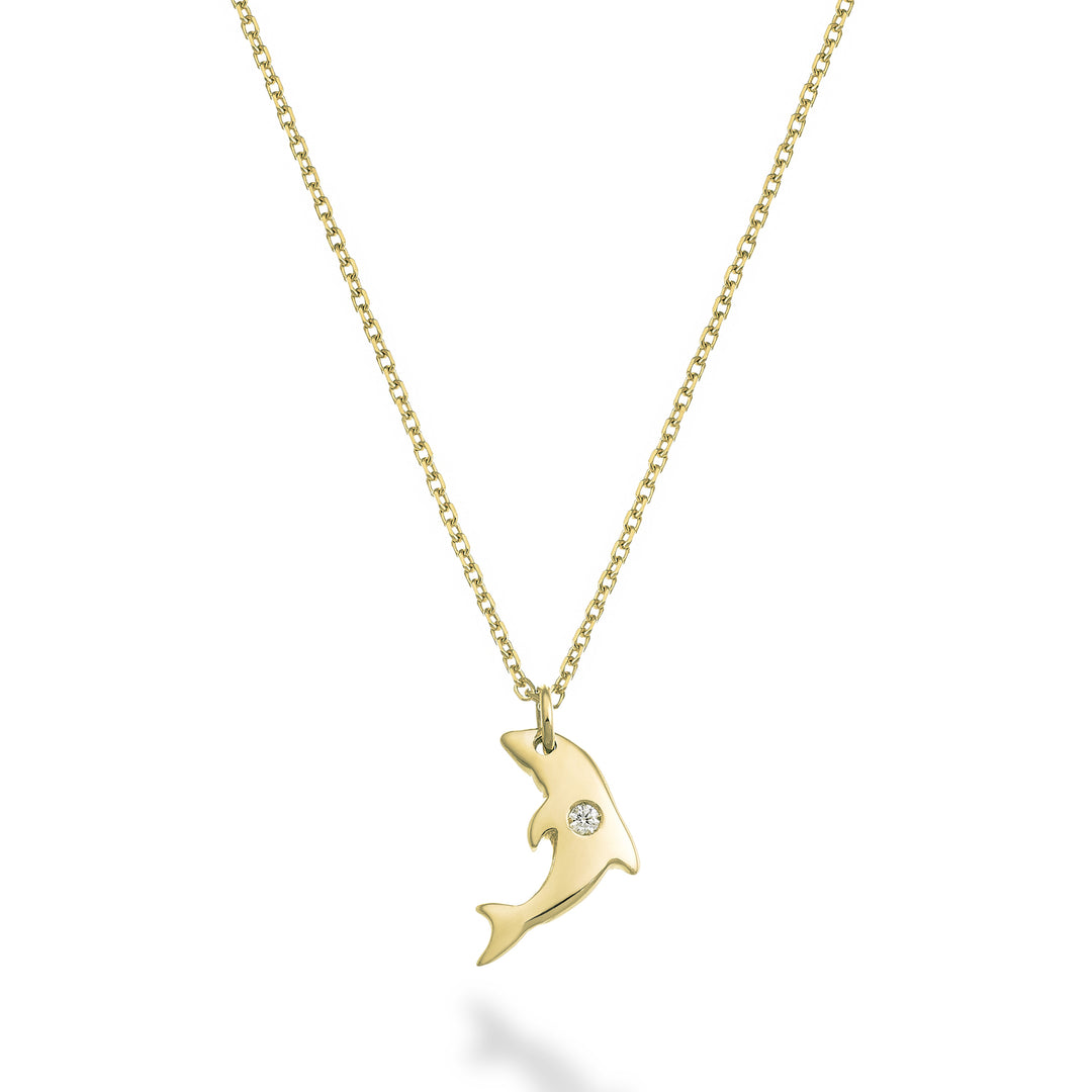 Mikiko cl 18k dolphin 0,01 ct κίτρινος χρυσός MD5136O1BR001