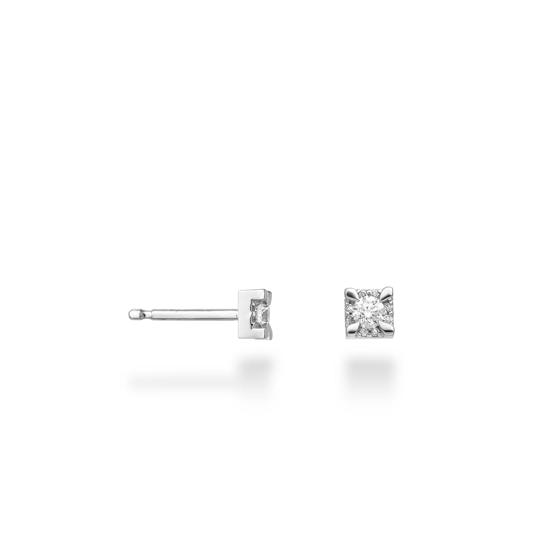 Cercei World Diamond Group pl cu diamante între vârfuri cen.0.04ct OPLC001DI005-24113110018