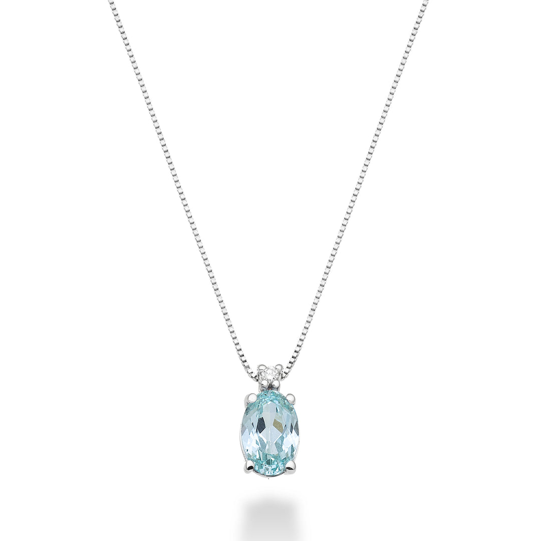 Mikiko cl 18k ovale paraiba toermalijn 7x5 ct.0,80 diam. ct.0,015 MD5035O4PAR