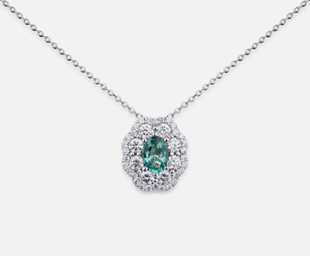 Mikiko cl 18k smarald n. oval 6x4 ct.0,38 dia ct.0,63 MD5057O4SMN038