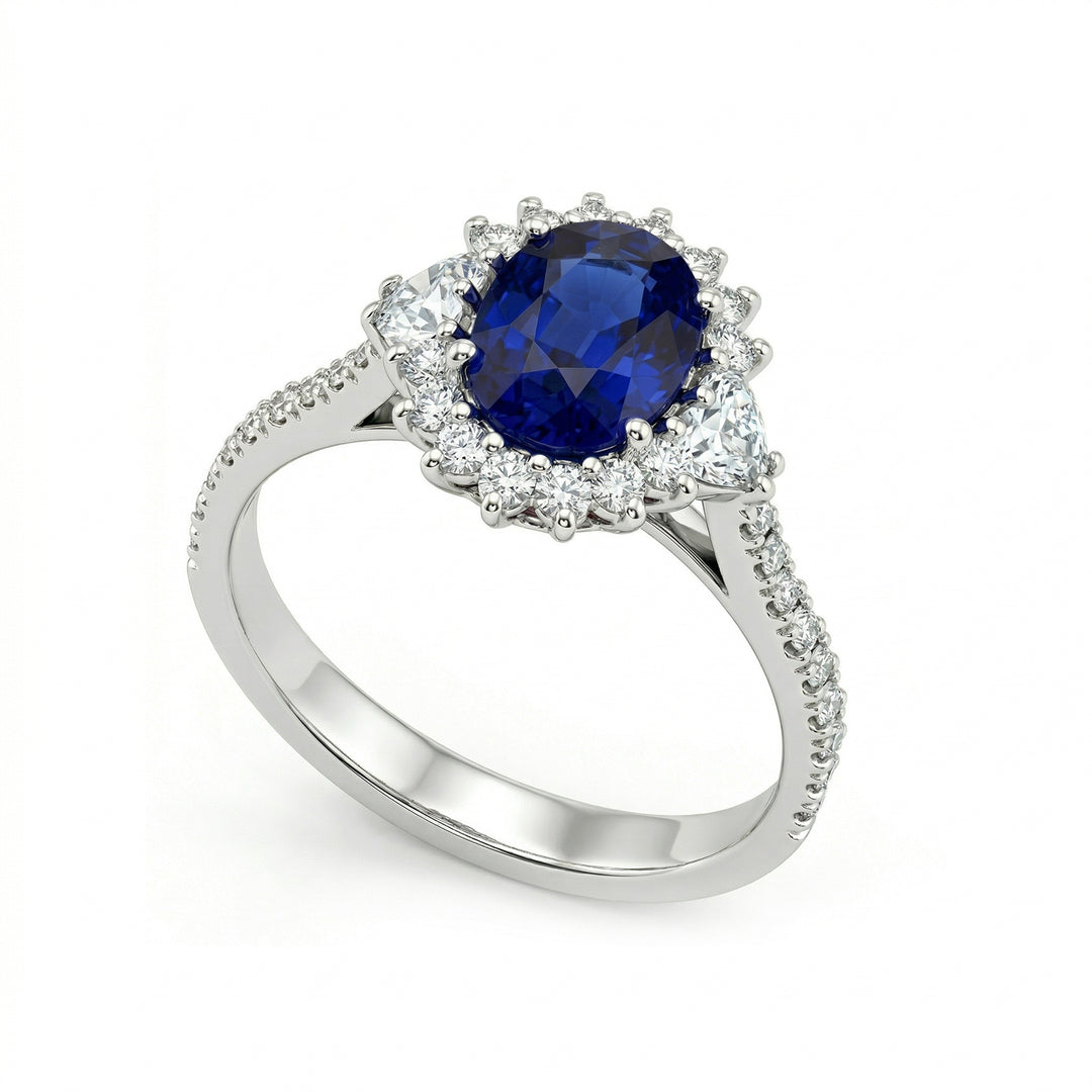 Anillo Golay de zafiro ovalado 8x6 con corazones laterales y diam ACLC035DIZB-21265110100