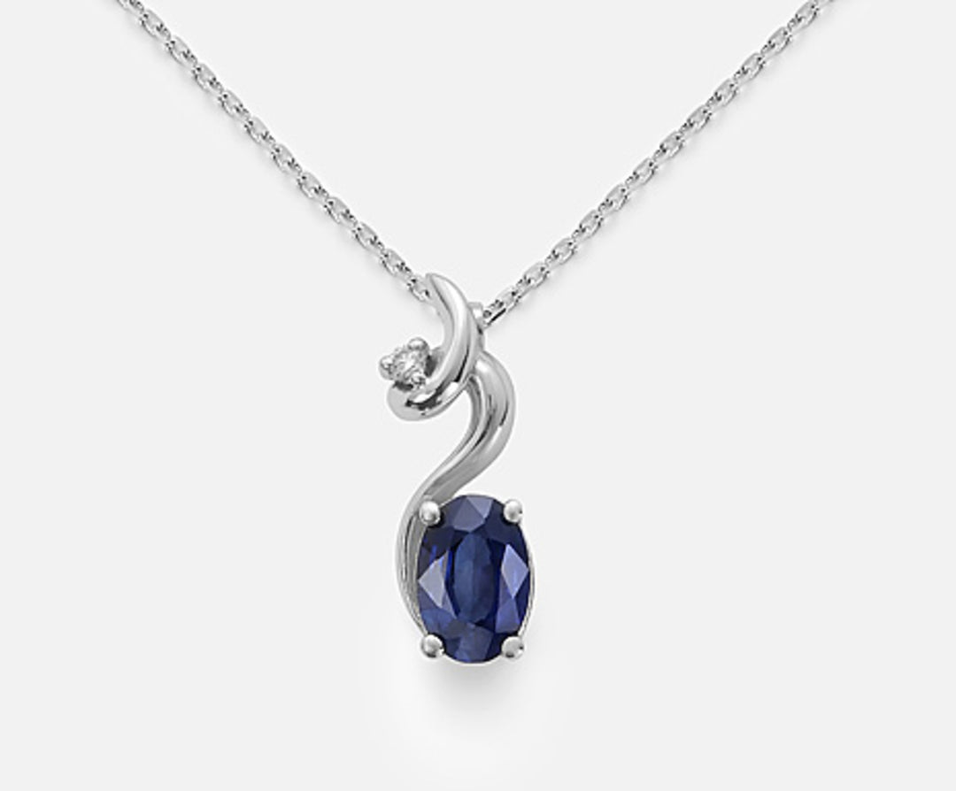 Nihama cl 18k saphir no. ovale 6x4 ct.0,62 diam. ct.0,01 ND5024O4ZFN062