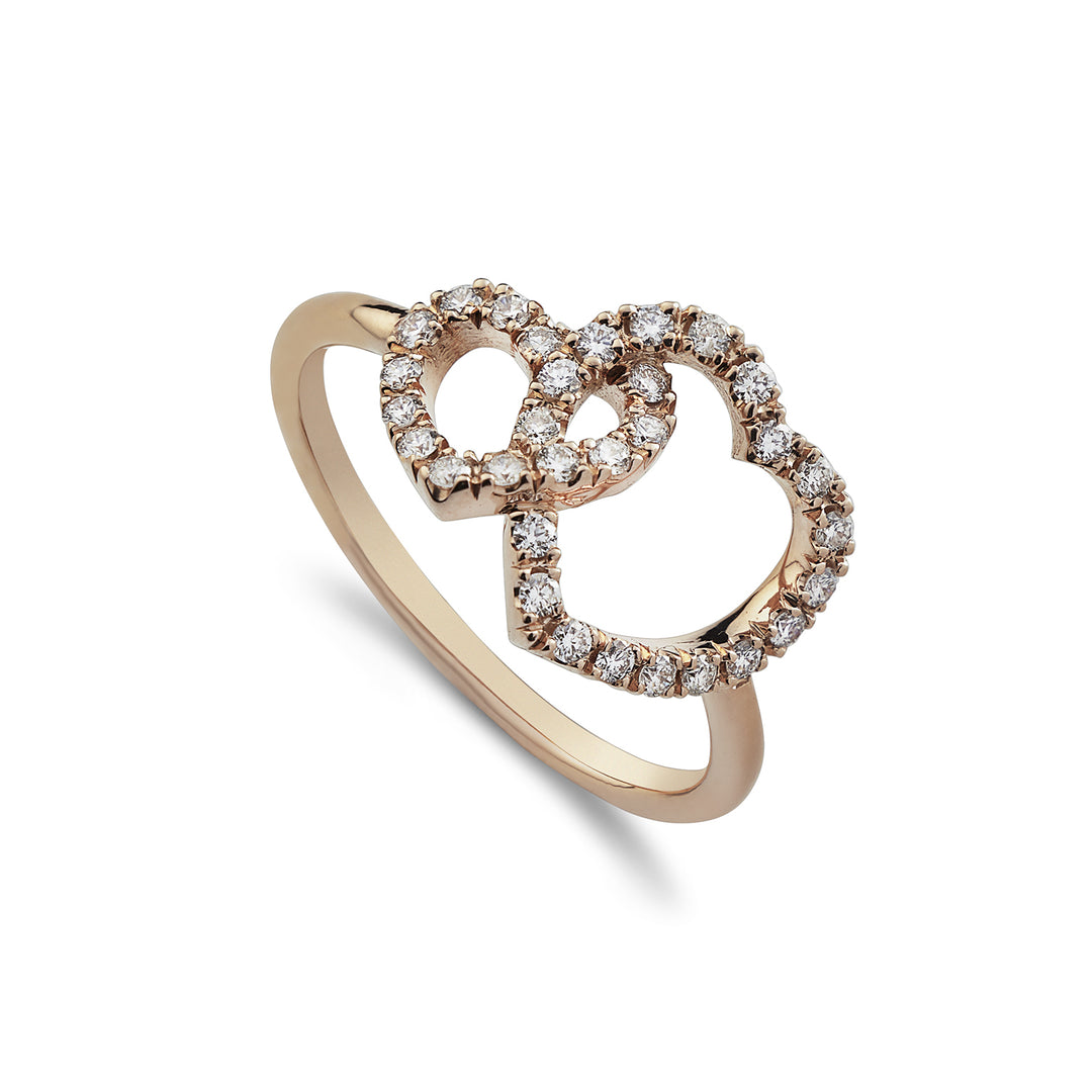 Golay love me ring to krogede hjerter og diamanter AFCU014DI-22237110017
