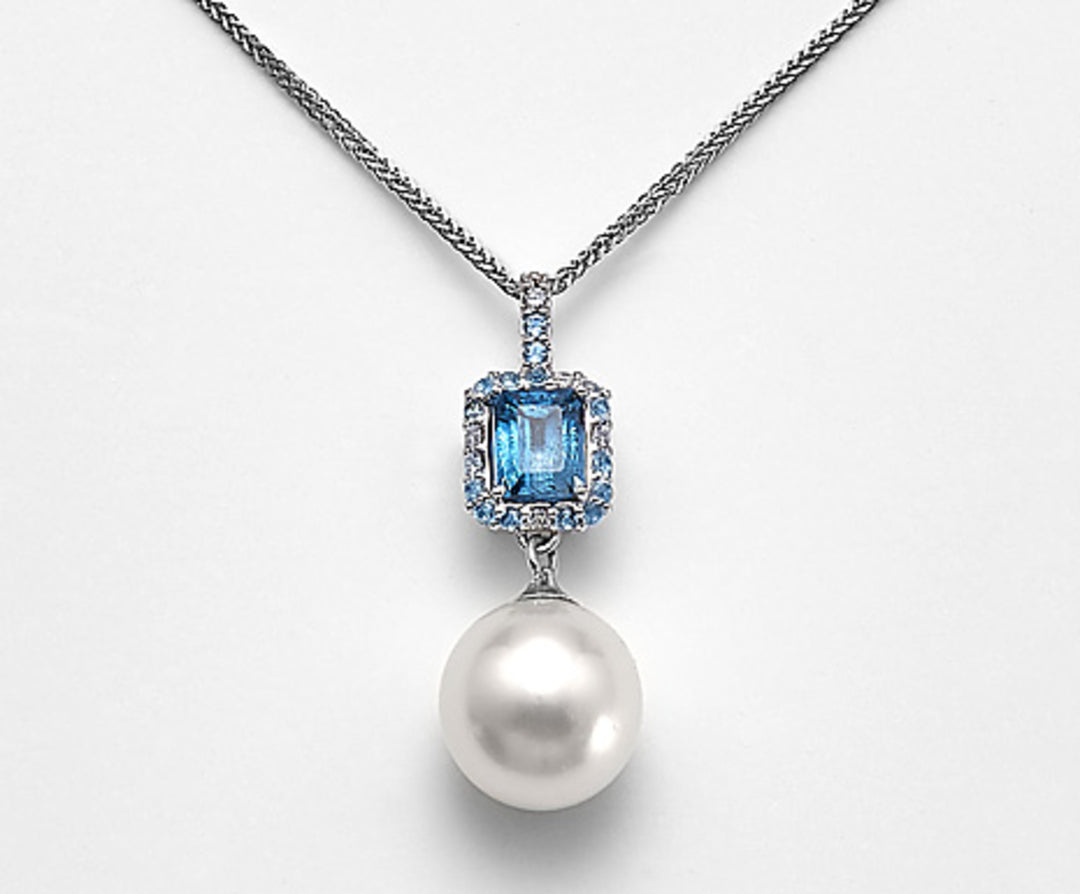 Mikiko cl 18k sspw 11/12 ct.0,06 diam, topázio azul e opaze londres MD0983O4SABI110