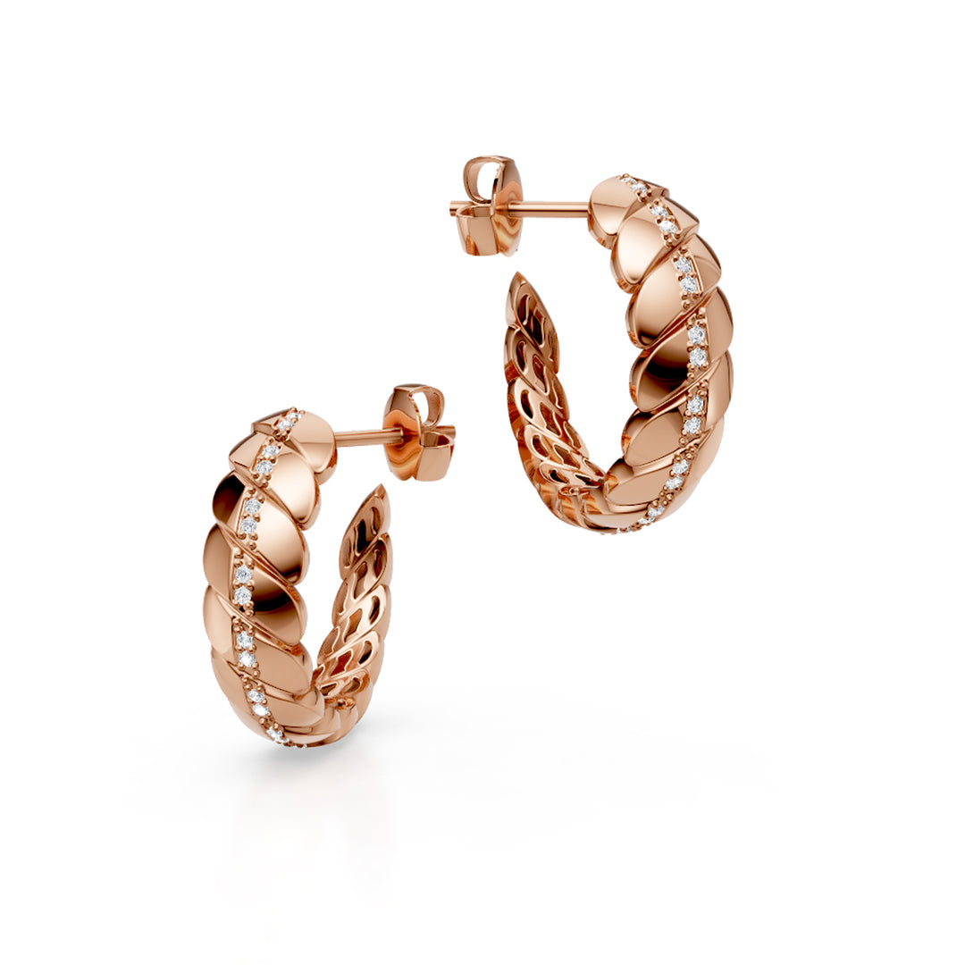 Golay 1-rads swingörhängen i roséguld, diameter 20mm OD001DI1R20-24094110162