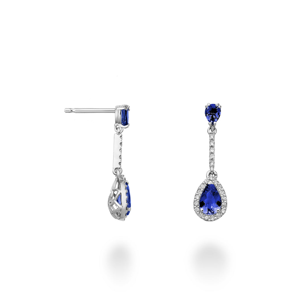 Σκουλαρίκια Golay tanzanite drop contour and barr dia OCLC199DTZP46-23061110062