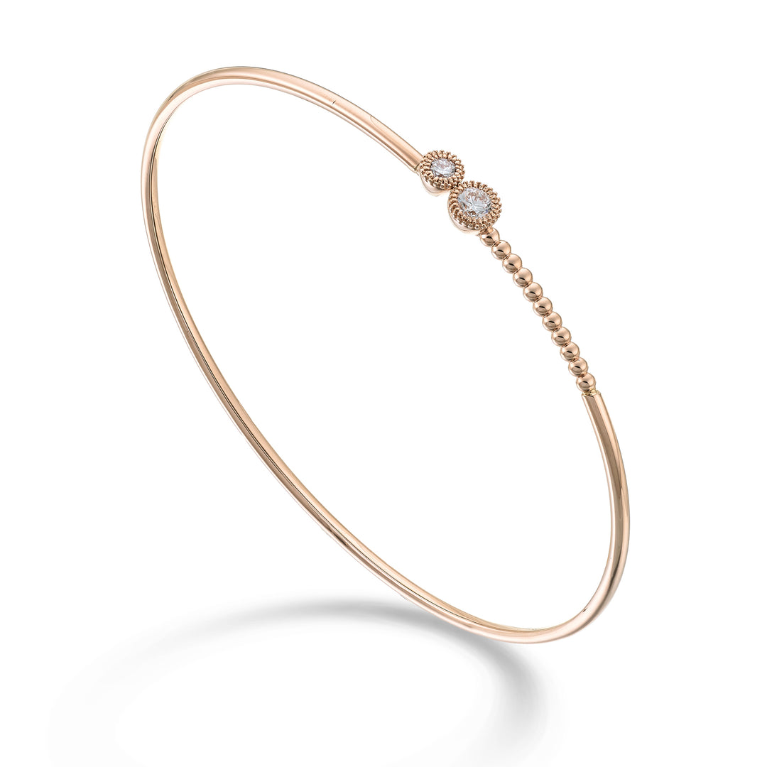 Brazalete Golay br de 18 kt con 2 monturas de oro rosa de 0,30 ct GBSC058DIO3