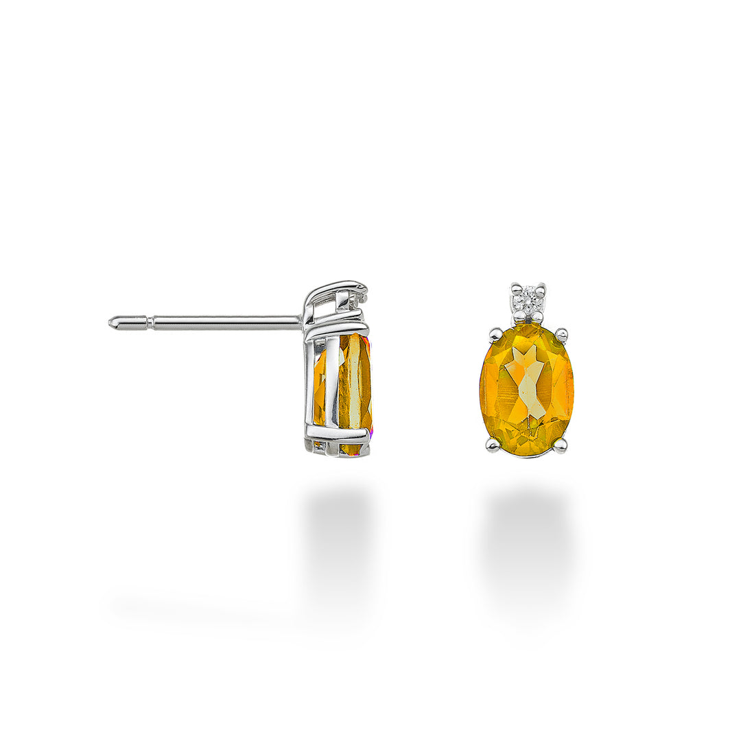 Nihama o citrino ovalado 18k 7x5 ct.1,20 diam. 0,03 quilates NO5024O4CITR