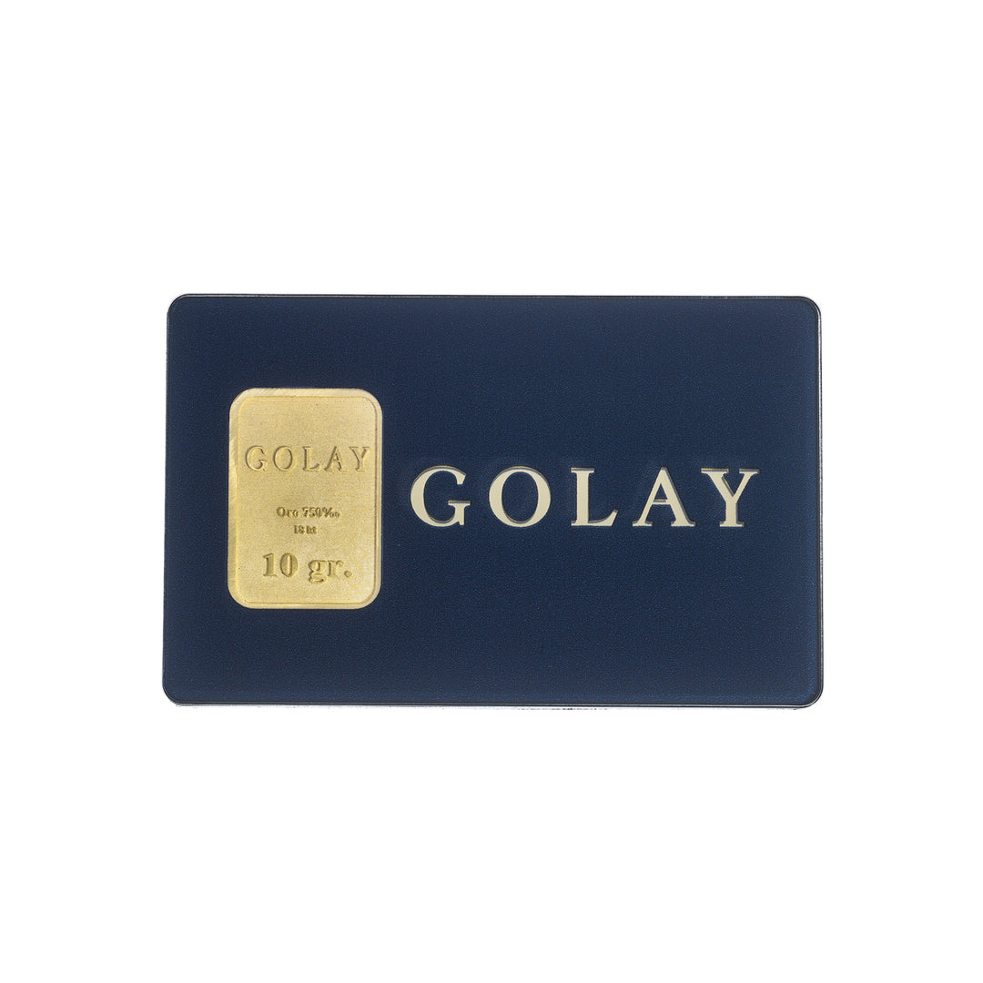 Golay blistr blistr 18k zlatý slitek 10 gramů, v plexi golay BLTGOLD10G_GO