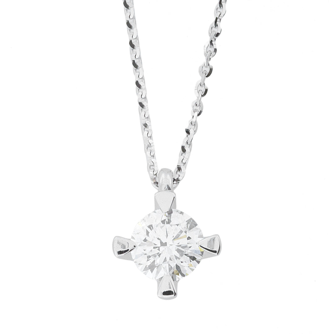 World Diamond Group ljusspetshalsband 4 triangulära stift, platina PL001WDIPT-25237110020