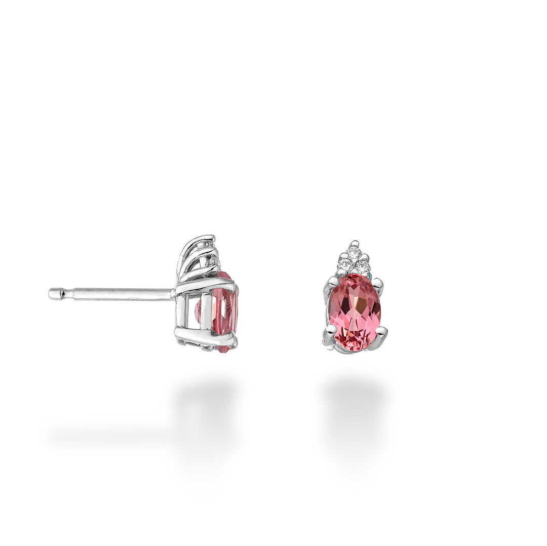 Mikiko of 18k ovale roze saffier 7x5 ct. 1,60 diameter ct.0,09 MO5034O4ZFRP