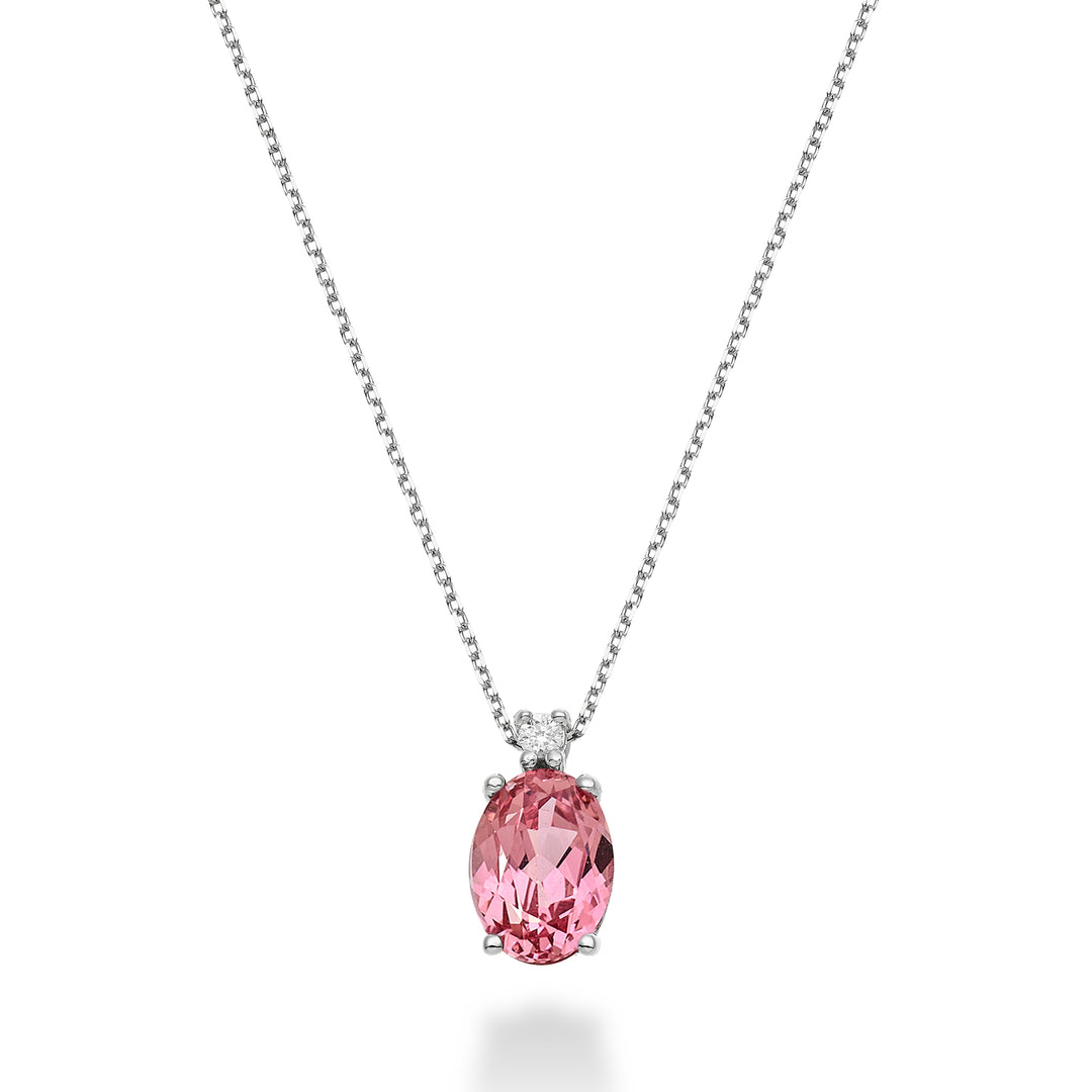 Mikiko cl 18k safira rosa oval 8x6 ct.1,60 diam. ct.0,025 MD5036O4ZFRP