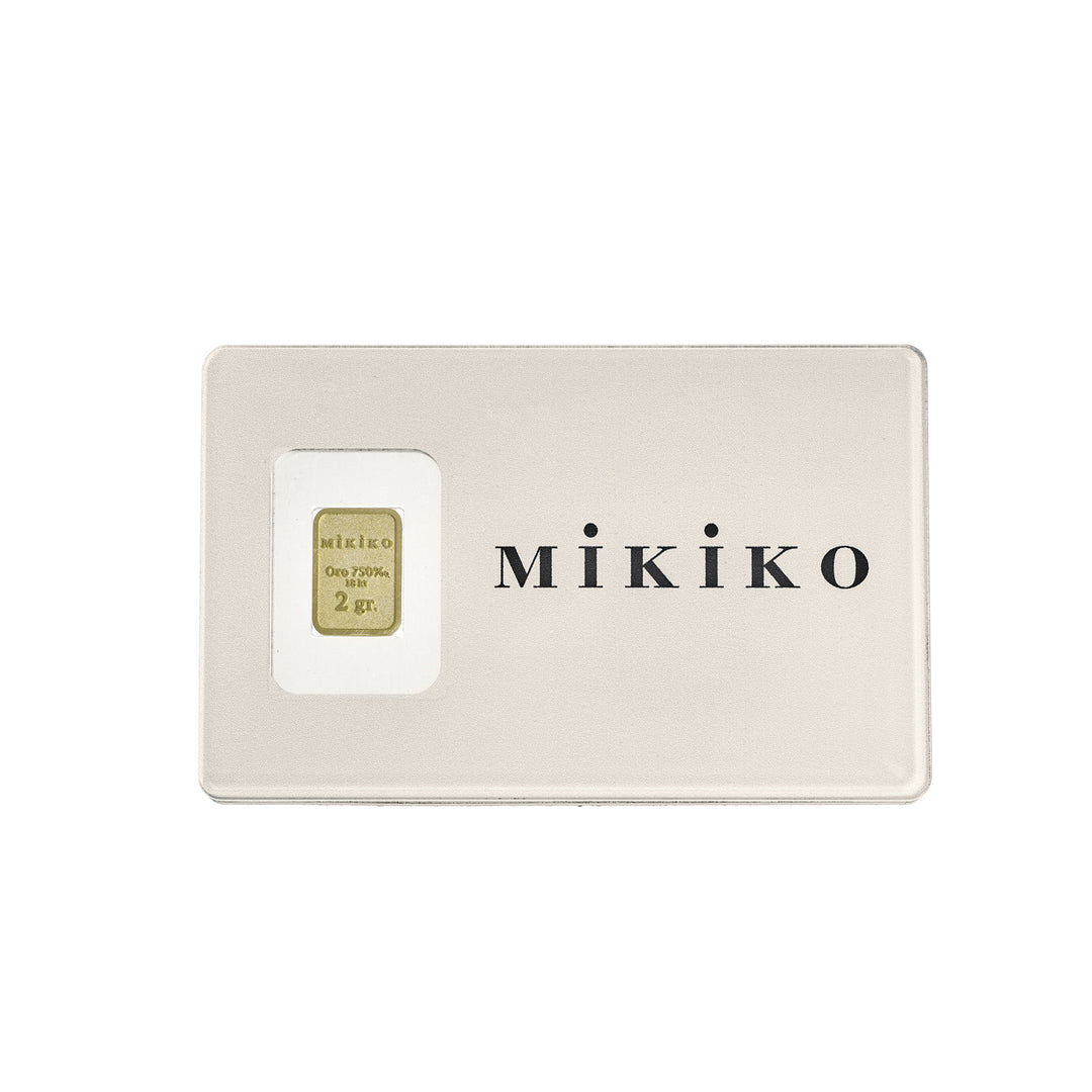 Mikiko buborékfólia 18 karátos aranyrúd 2 grammos, mikiko plexi BLTGOLD2G_MK