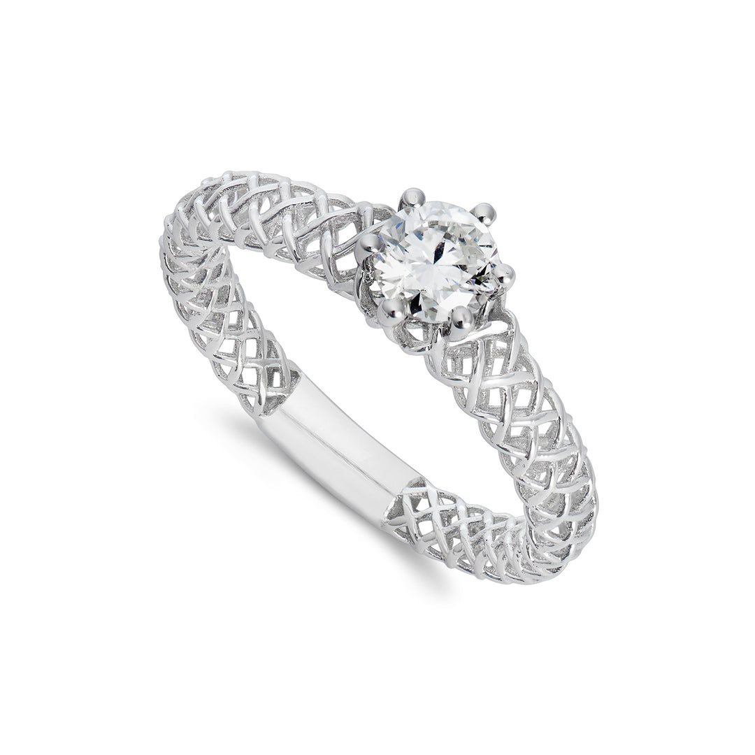 Golay-Solitär-Mesh-Ring mit Diamant-ct. 0,50 ARS001DI50-23018110098