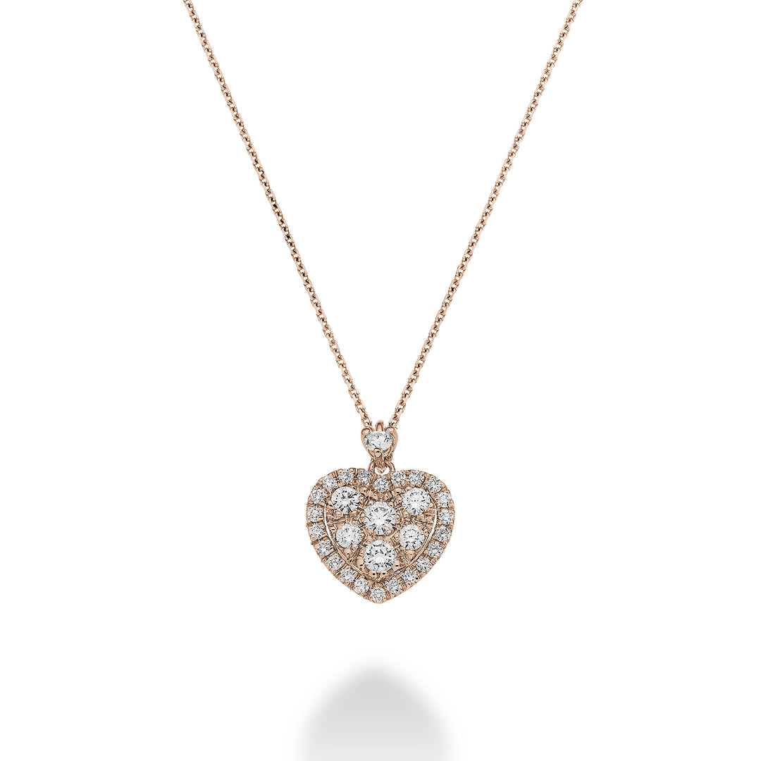 Golay roségouden hartvormige multistone choker GMPC003DIR-23082110007