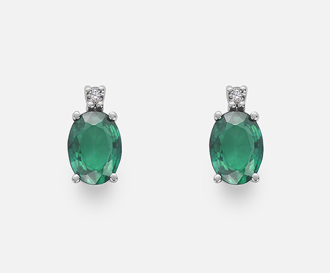 Nihama or 9k emerald no. oval 7x5 ct.1.60 diam. ct.0,03 NO5024R4SMN160