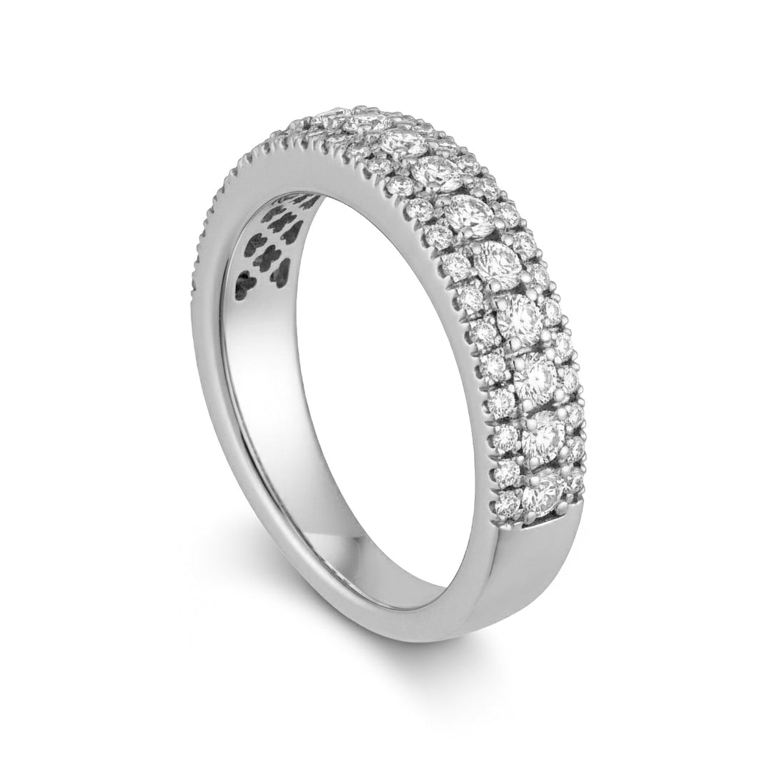 Golay halvrunda bandring med diamanter AFMG013D-25345110148