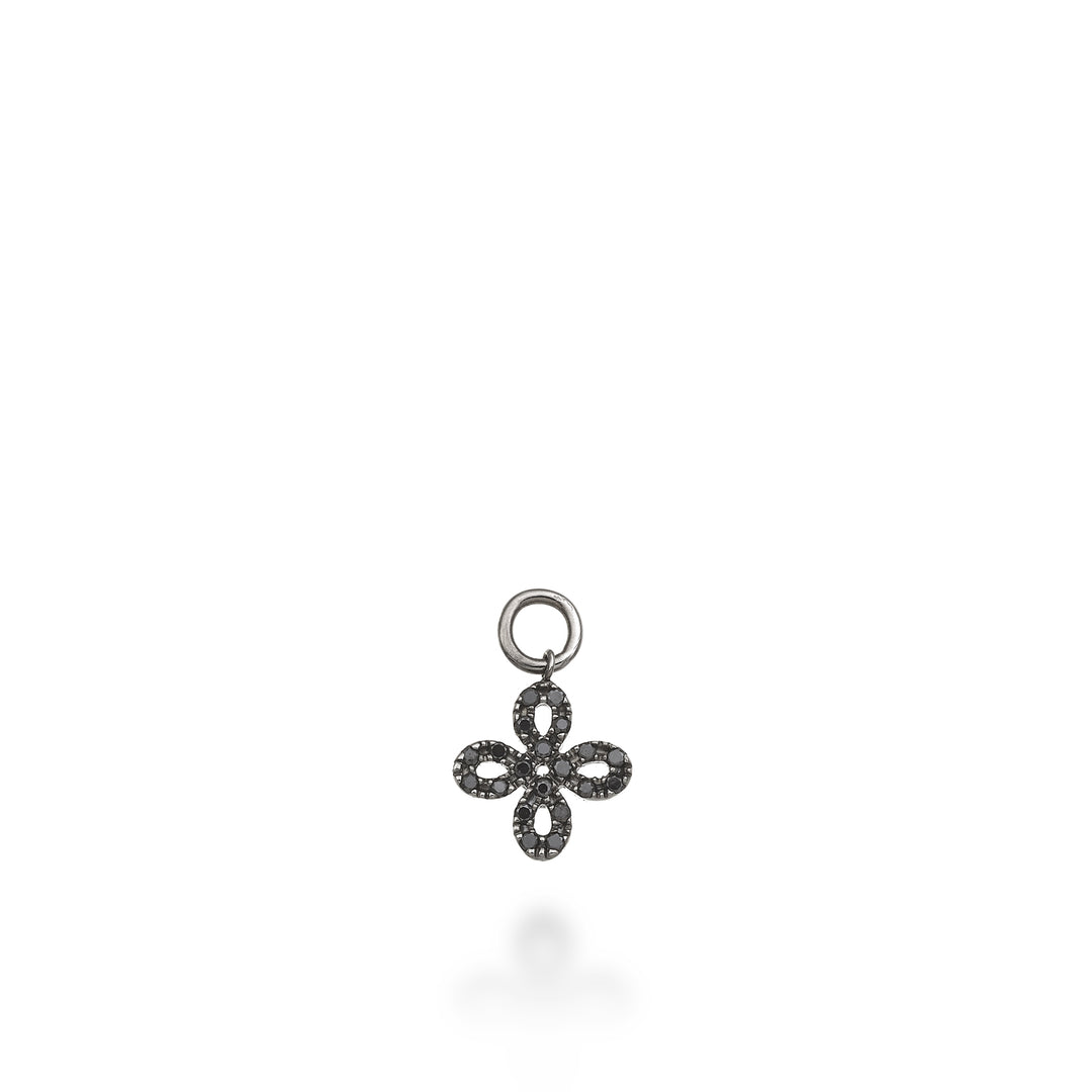 World Diamond Group çapraz charm 18k ct.0.11 siyah rodyum GCH411BKO6