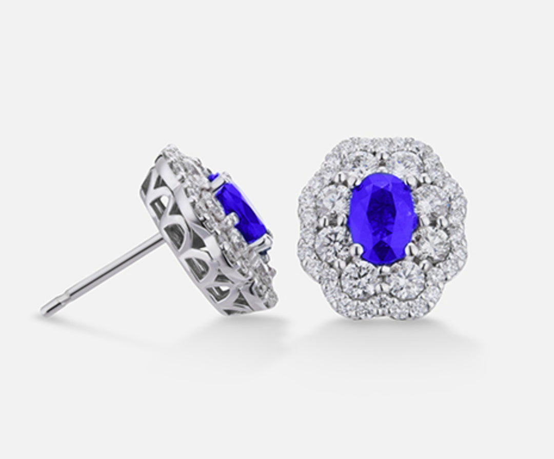 Mikiko ή 18k tanzanite n. οβάλ 6x4 ct.0.76 dia ct.1.26 MO5036O4TZN