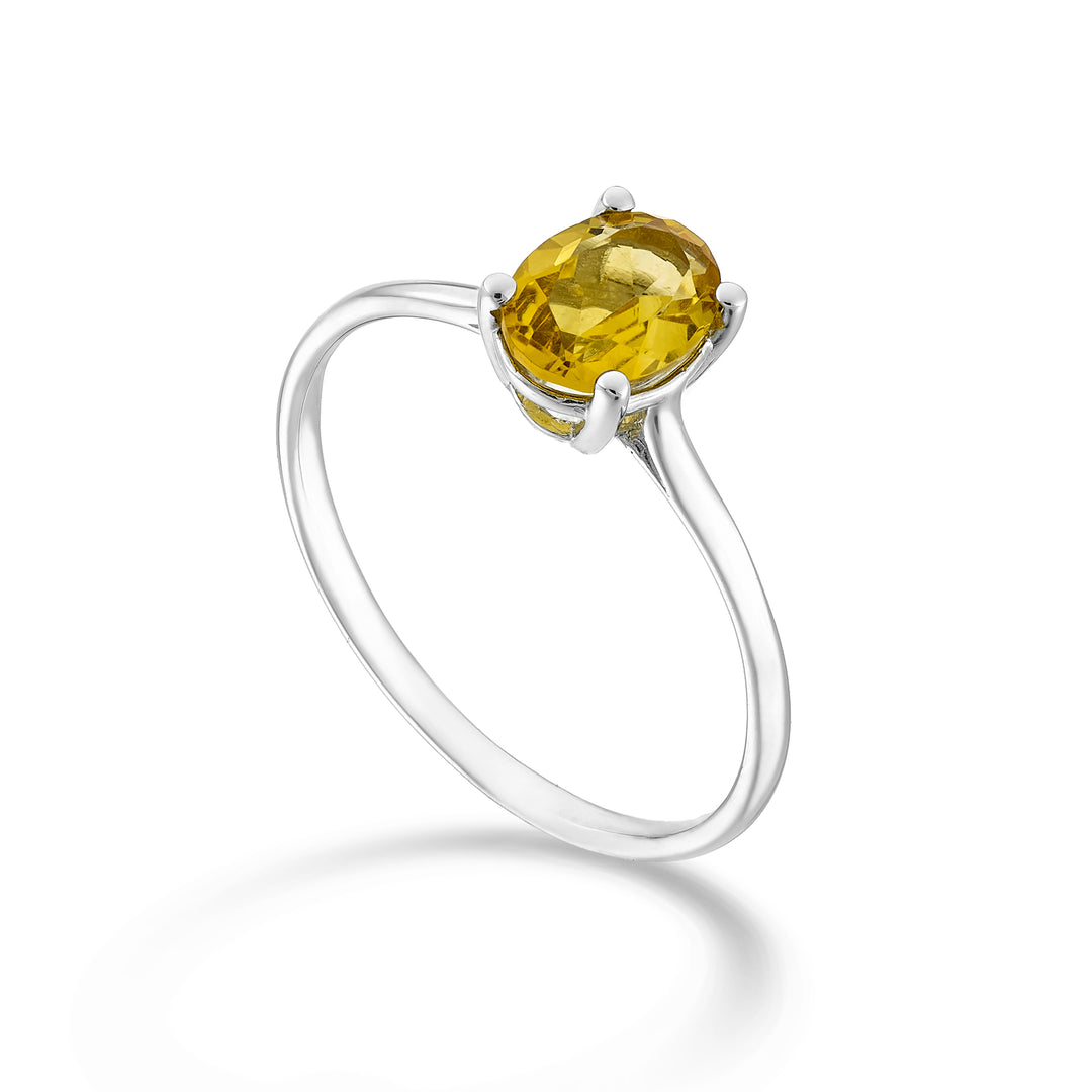 Mikiko egy 18k ovális citrin 7x5 ct.0,60 MA5171O4CITR