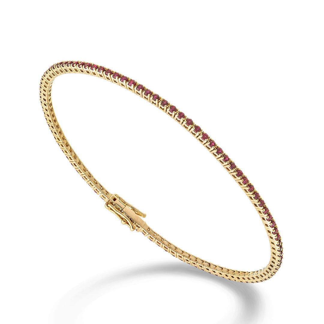 Mikiko br tennis 18k rubies ct.1,20 cm.17,2 rose gold - 94 settings MBTF0011RBRO3