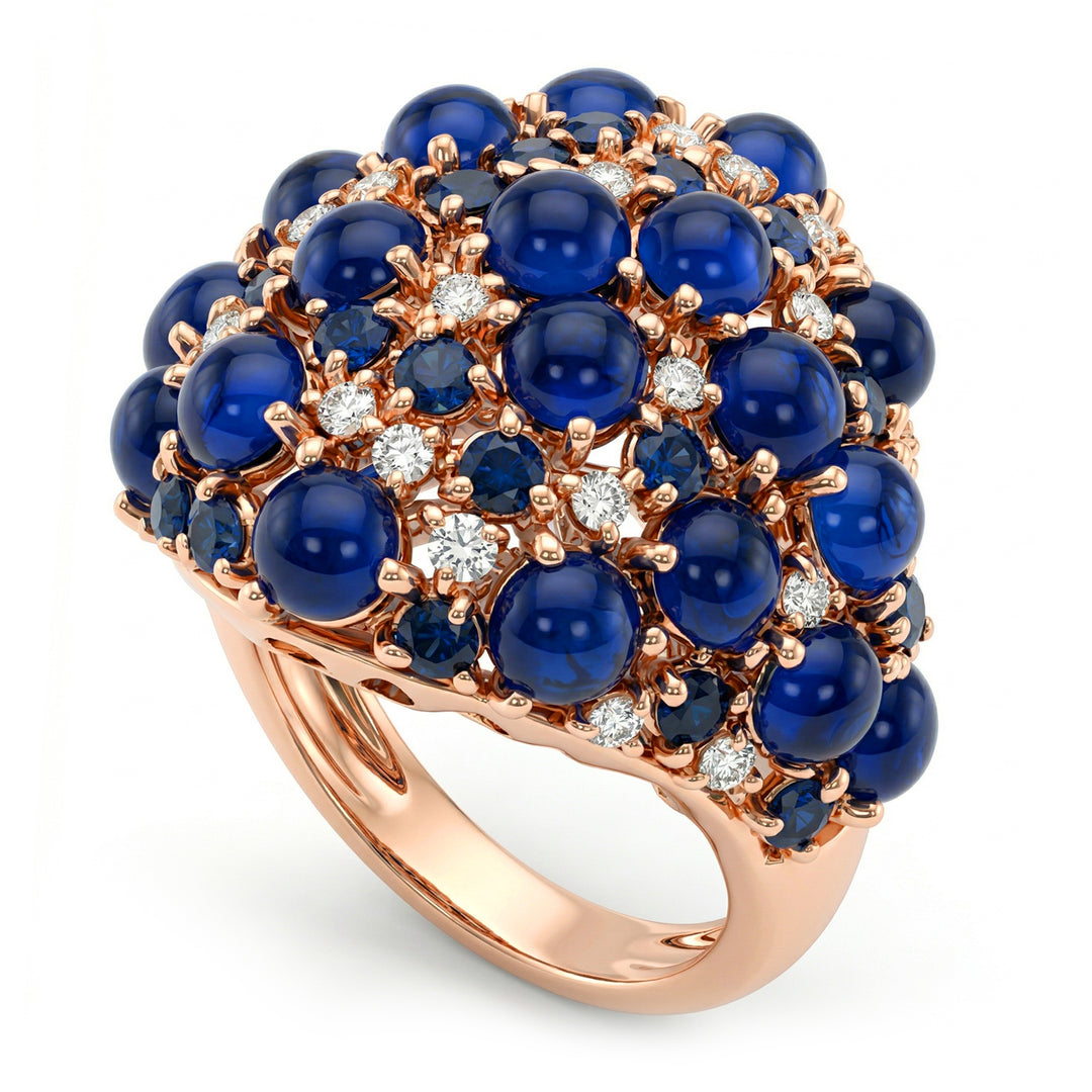 Golay ring rosecut pave safirer och diamanter APV010ZBDI-17271110087