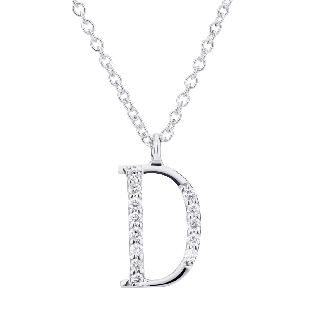 Golay cl 18k litera d mare diam. aur alb 0,06 ct GDGFDO4
