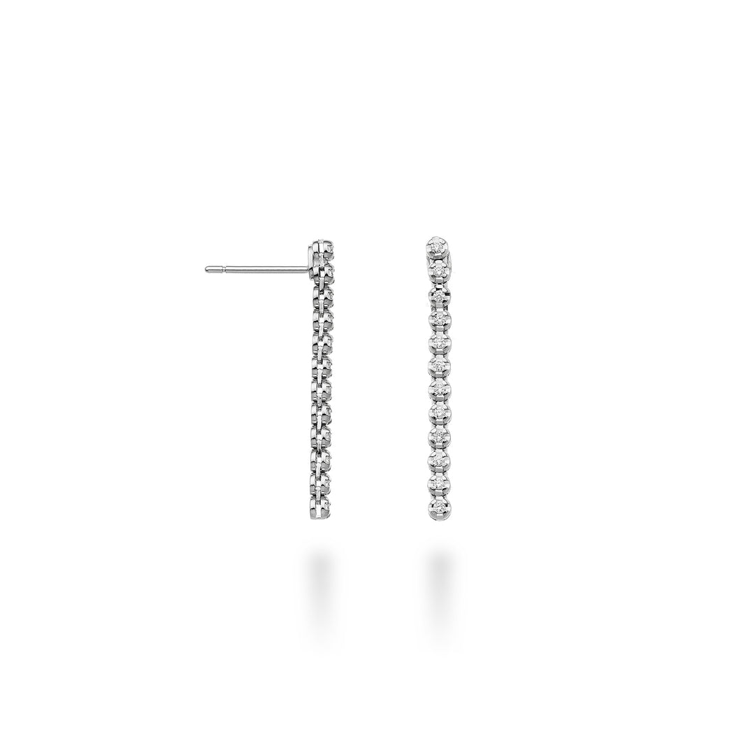Golay lineaariset riippukorvakorut 1 rivi 12 timanttia OPEN001DI012-23241110029