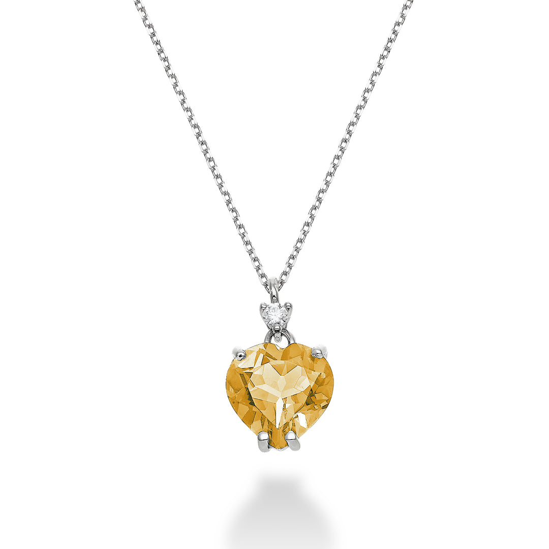 Mikiko cl 18k coeur citrine 8x8 ct.1,45 diam. ct.0,025 MPCL198DICITR88O4