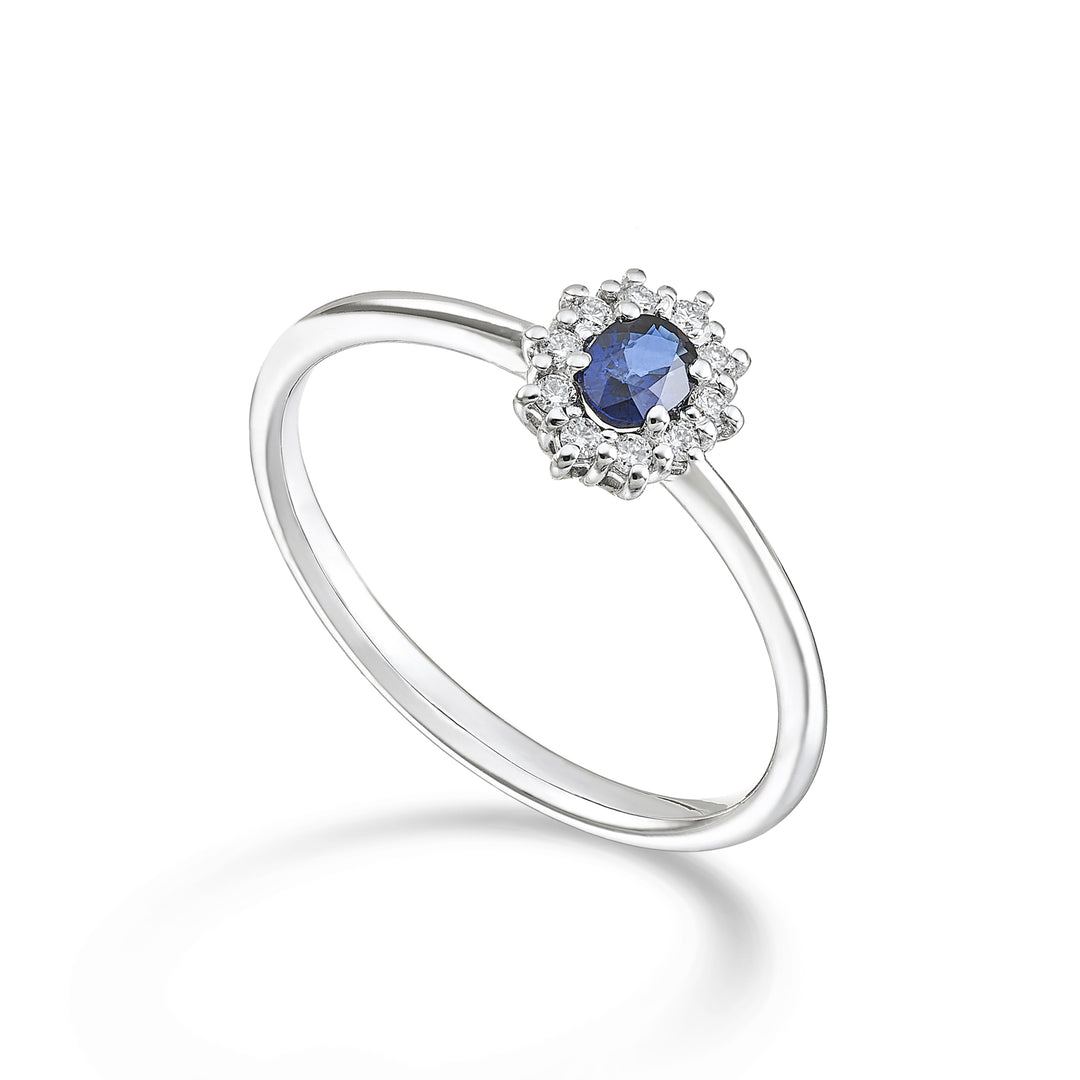 Nihama und 9k Saphir nat. oval 4x3 ct.0,20 Durchm. 0,08 ct NA5166R4ZFN