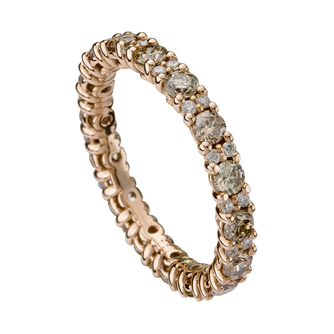 Golay-Ring mit braunen und weißen Diamanten AET007100DIBW-18197110104