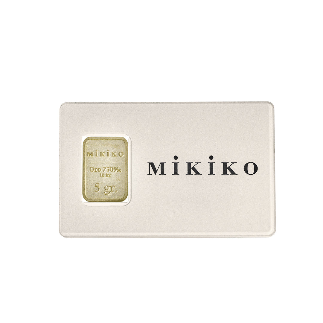 Mikiko buborékfólia 18 karátos aranyrúd 5 grammos, mikiko plexi BLTGOLD5G_MK