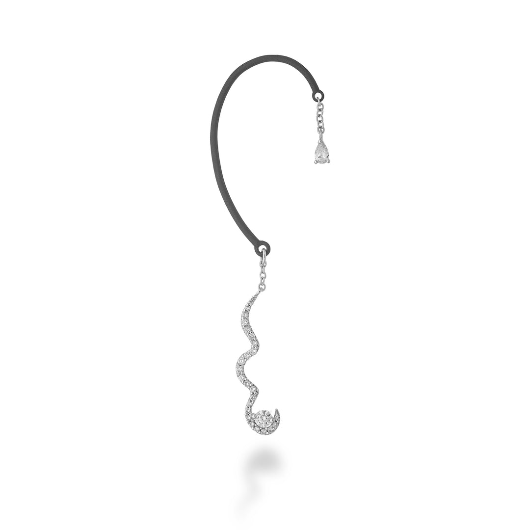 Golay rechter oor manchet oorbel titanium element OEC804DBDX-26034110145