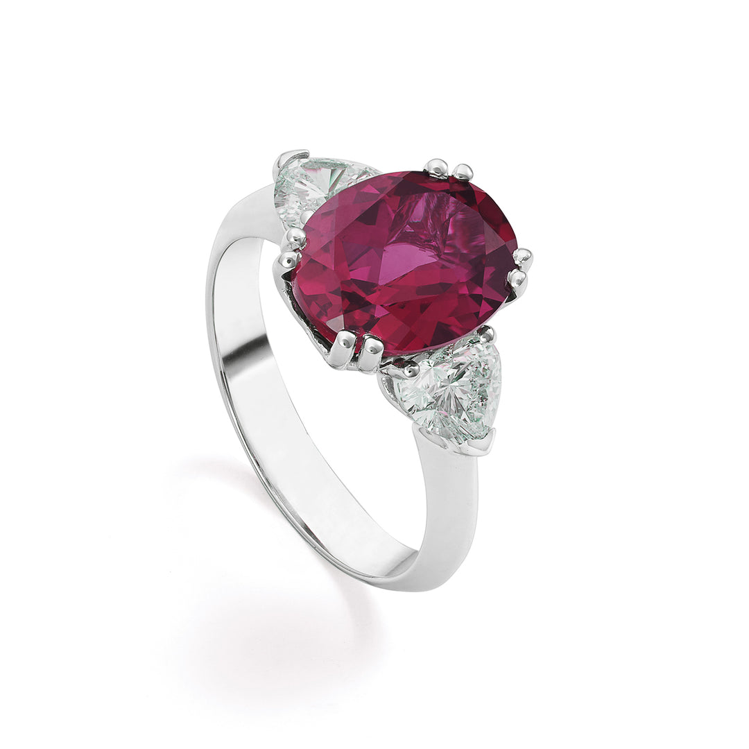 Nihama un laborator de 18kt g.d. inima ct.tot 1,00 ruby lab 9x11 ct.4,70 NXDACL098DR750