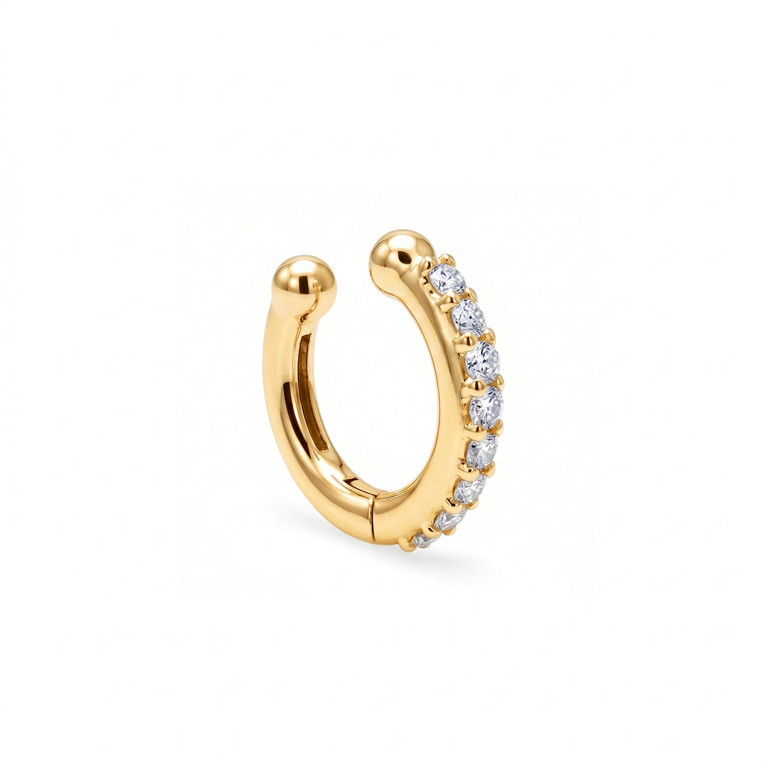 Cercel cu manșetă de primăvară Golay cu diamante din aur galben OEC814DG-26190110092