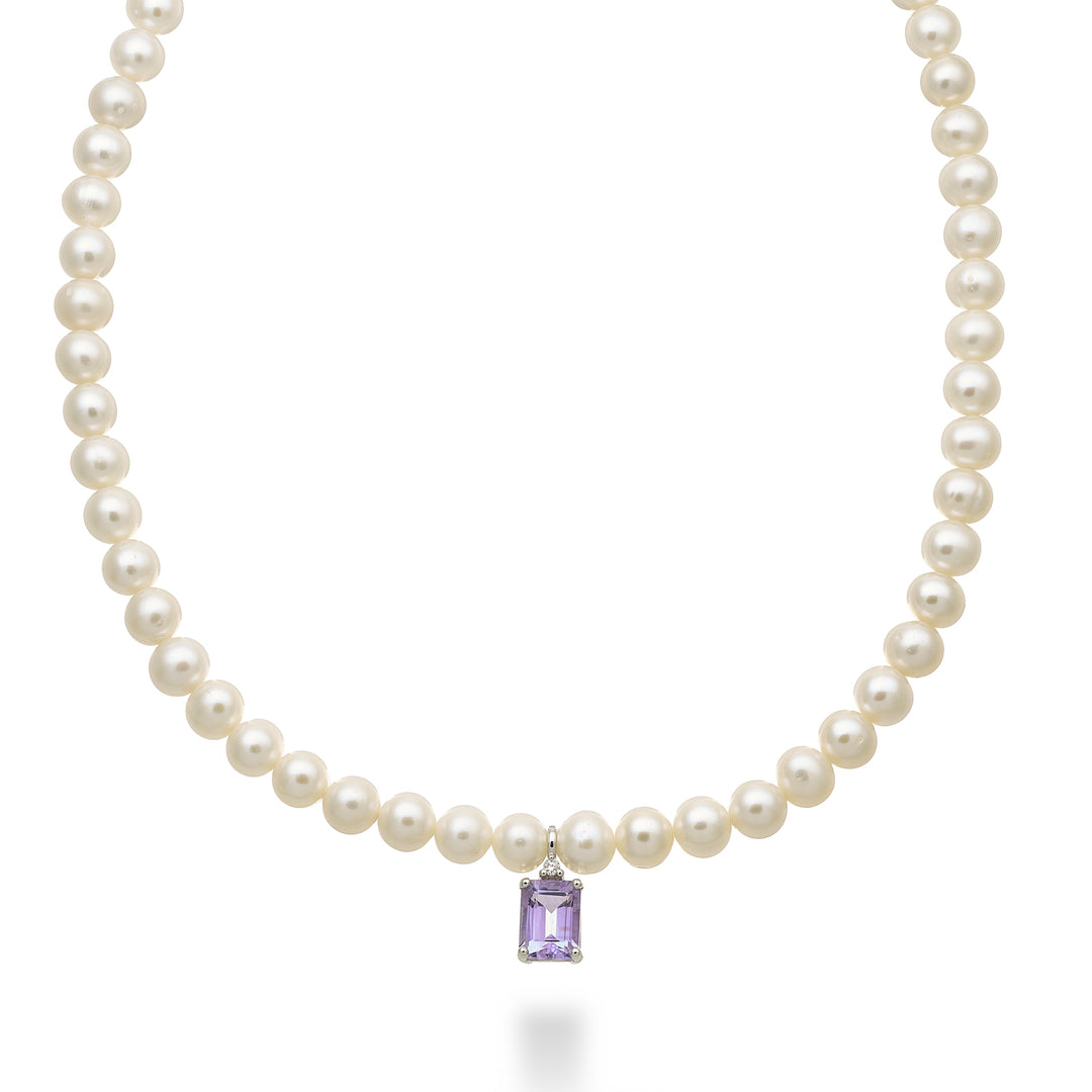 Mikiko cl 18k fw 5,5/6 ametist oct. 6x8 ct.1,30 diam. 0,02 ct inel arc MC1575O4AMET55